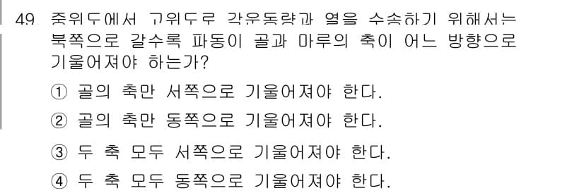 기상기사 2021년 49번 - 정답과 핵심 포인트를 검수 중인 기출문제