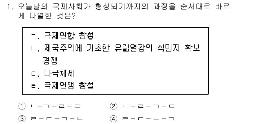 9급_지방직_공무원_사회복지학개론 2015년 1번 - '2'번이 정답인 이유는 국제사회가 형성되는 과정은 일반적으로 국제적 연... 에 관한 핵심 기출문제