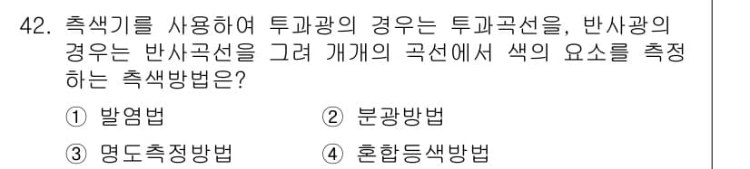 디지털인쇄산업기사 2019년 42번 - 정답과 핵심 포인트를 검수 중인 기출문제