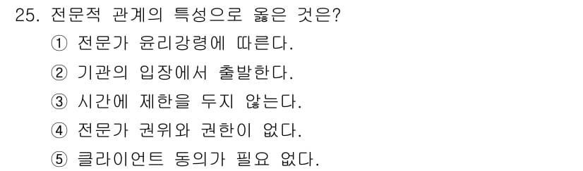 사회복지사_1급(2교시) 2021년 25번 - 정답과 핵심 포인트를 검수 중인 기출문제
