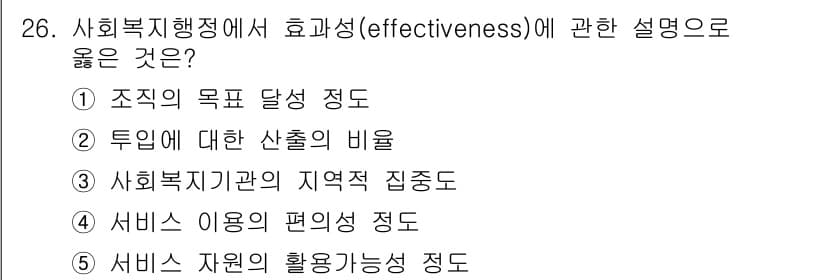 사회복지사_1급(3교시) 2021년 26번 - 정답과 핵심 포인트를 검수 중인 기출문제