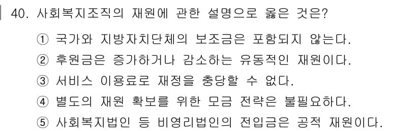 사회복지사_1급(3교시) 2021년 40번 - 정답과 핵심 포인트를 검수 중인 기출문제