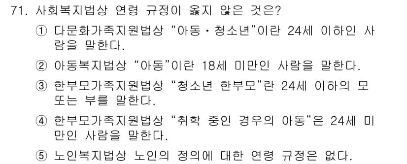 사회복지사_1급(3교시) 2021년 71번 - 정답과 핵심 포인트를 검수 중인 기출문제
