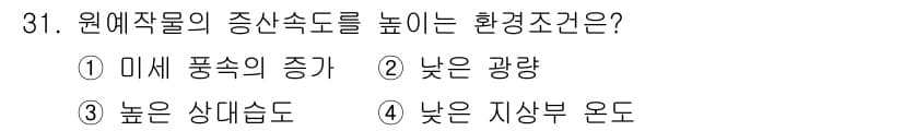 농산물품질관리사_1차 2021년 31번 - 정답과 핵심 포인트를 검수 중인 기출문제