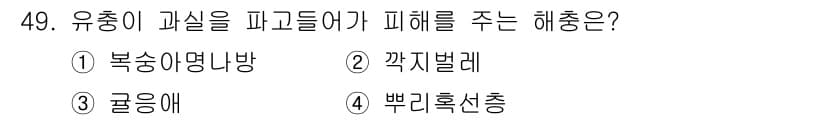 농산물품질관리사_1차 2021년 49번 - 정답과 핵심 포인트를 검수 중인 기출문제