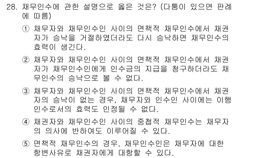 변리사_1차(2교시) 2021년 28번 - 정답과 핵심 포인트를 검수 중인 기출문제