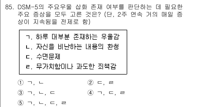 청소년상담사_2급(1교시)(구) 2020년 85번 - 정답과 핵심 포인트를 검수 중인 기출문제