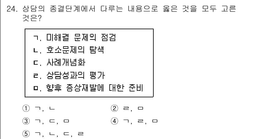 청소년상담사_2급(1교시) 2020년 24번 - 정답과 핵심 포인트를 검수 중인 기출문제