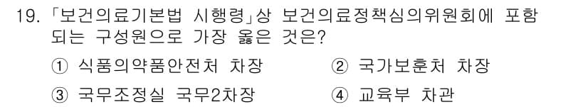 9급_지방직_공무원_서울시_의료관계법규 2021년 19번 - 정답과 핵심 포인트를 검수 중인 기출문제