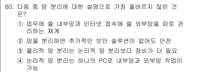 전자상거래운용사 2021년 60번 - 정답과 핵심 포인트를 검수 중인 기출문제