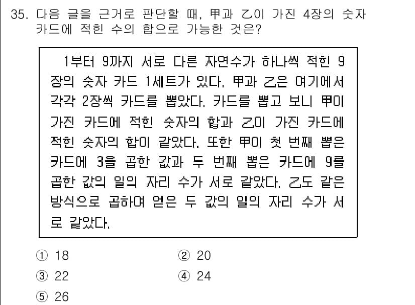 PSAT_상황판단 2021년 35번 - 정답과 핵심 포인트를 검수 중인 기출문제