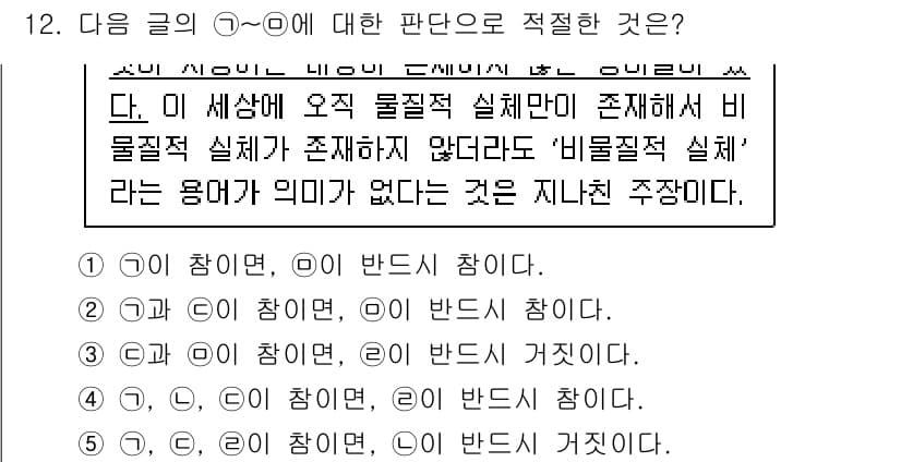 PSAT_언어논리 2021년 12번 - 정답과 핵심 포인트를 검수 중인 기출문제