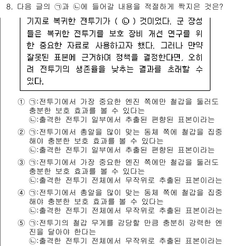 PSAT_언어논리 2021년 8번 - 정답과 핵심 포인트를 검수 중인 기출문제