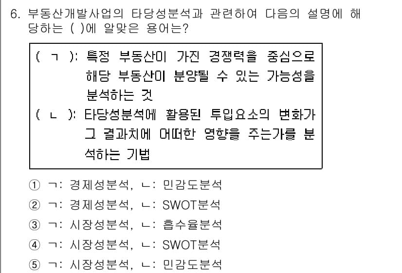 공인중개사_1차 2020년 6번 - 정답과 핵심 포인트를 검수 중인 기출문제