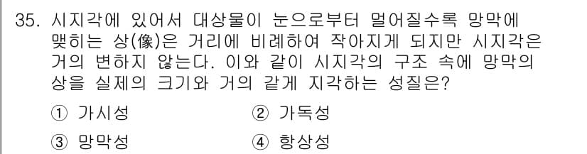 시각디자인기사 2021년 35번 - 정답과 핵심 포인트를 검수 중인 기출문제