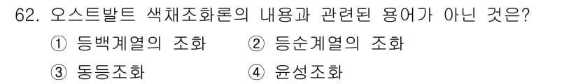 시각디자인기사 2021년 62번 - 정답과 핵심 포인트를 검수 중인 기출문제