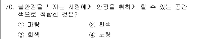 시각디자인기사 2021년 70번 - 정답과 핵심 포인트를 검수 중인 기출문제