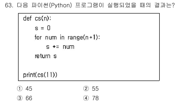 정보처리기사 2021년 63번 - 정답과 핵심 포인트를 검수 중인 기출문제