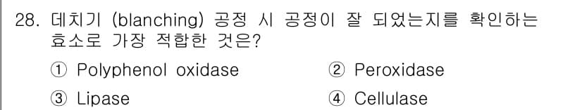 식품안전기사 2021년 28번 - 정답과 핵심 포인트를 검수 중인 기출문제