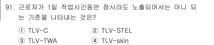 산업위생관리기사 2021년 94번 - 정답과 핵심 포인트를 검수 중인 기출문제