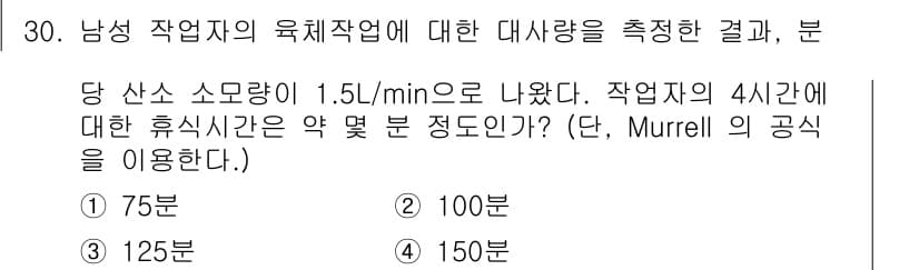 인간공학기사 2021년 30번 - 정답과 핵심 포인트를 검수 중인 기출문제