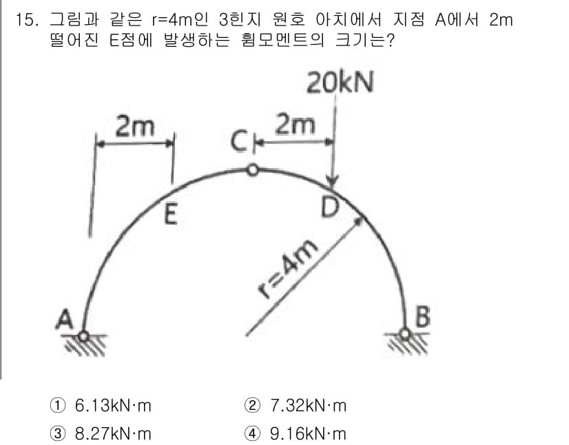 토목기사 2021년 15번 - 정답과 핵심 포인트를 검수 중인 기출문제