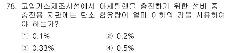 가스기사 2021년 78번 - 정답과 핵심 포인트를 검수 중인 기출문제