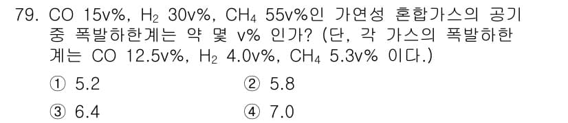 가스기사 2021년 79번 - 정답과 핵심 포인트를 검수 중인 기출문제
