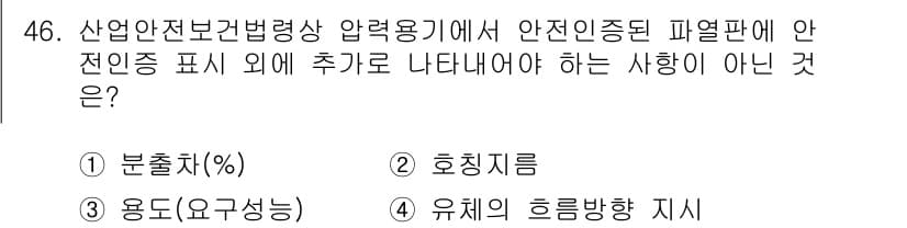 산업안전기사_필기 2021년 46번 - 정답과 핵심 포인트를 검수 중인 기출문제