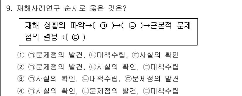 산업안전기사_필기 2021년 9번 - 정답과 핵심 포인트를 검수 중인 기출문제