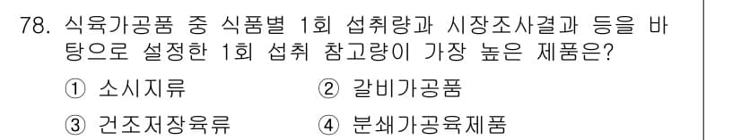식육가공기사 2019년 78번 - 정답과 핵심 포인트를 검수 중인 기출문제