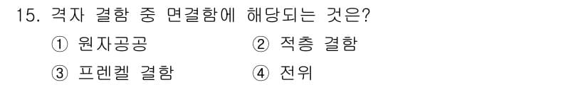 금속재료기사 2021년 15번 - 정답과 핵심 포인트를 검수 중인 기출문제