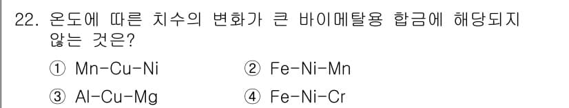 금속재료기사 2021년 22번 - 정답과 핵심 포인트를 검수 중인 기출문제