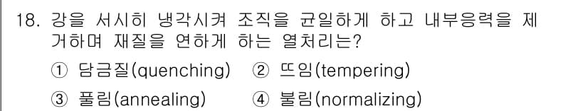 용접기사 2021년 18번 - 정답과 핵심 포인트를 검수 중인 기출문제