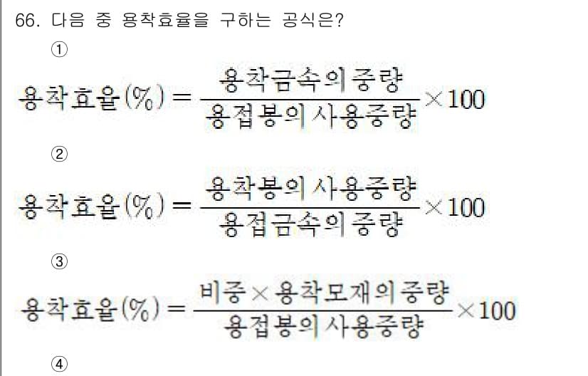 용접기사 2021년 66번 - 정답과 핵심 포인트를 검수 중인 기출문제