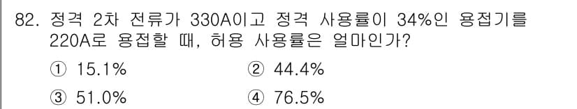 용접기사 2021년 82번 - 정답과 핵심 포인트를 검수 중인 기출문제