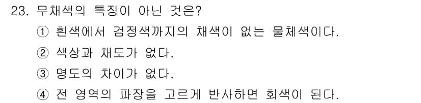 멀티미디어콘텐츠제작전문가(구) 2021년 23번 - 정답과 핵심 포인트를 검수 중인 기출문제