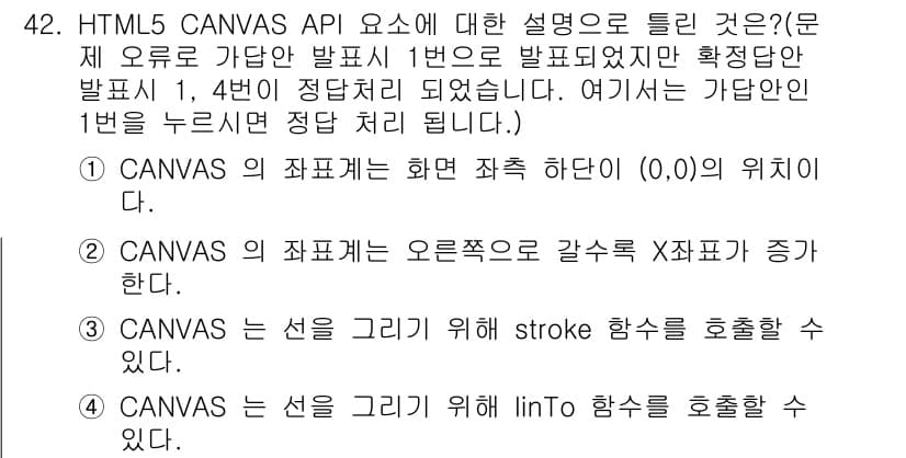 멀티미디어콘텐츠제작전문가 2021년 42번 - 정답과 핵심 포인트를 검수 중인 기출문제