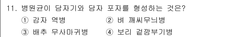 식물보호기사 2021년 11번 - 정답과 핵심 포인트를 검수 중인 기출문제