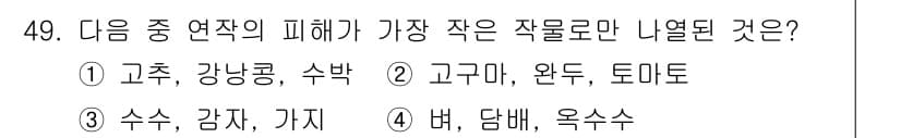 식물보호기사 2021년 49번 - 정답과 핵심 포인트를 검수 중인 기출문제