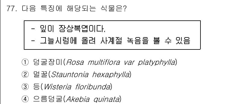 조경기사 2021년 78번 - 정답과 핵심 포인트를 검수 중인 기출문제