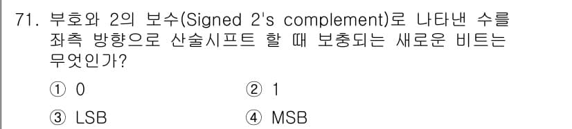컴퓨터시스템기사(B형) 2021년 71번 - 정답과 핵심 포인트를 검수 중인 기출문제
