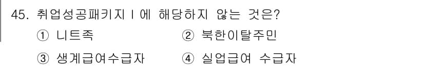 직업상담사_2급(구) 2021년 45번 - 실업급여 수급자는 국가의 지원을 받는 상태로, 취업 능력이나 경력에 따라... 에 관한 핵심 기출문제
