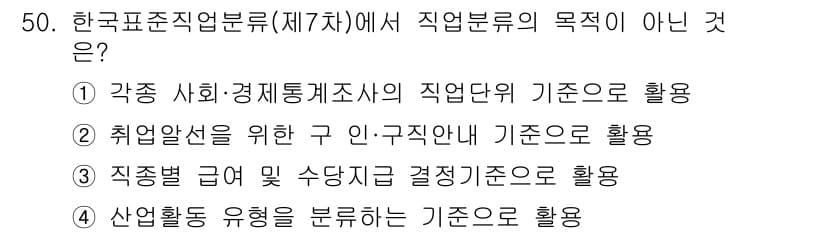직업상담사_2급(구) 2021년 50번 - 정답과 핵심 포인트를 검수 중인 기출문제