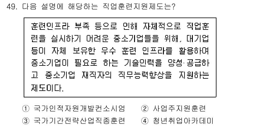 직업상담사_2급 2021년 49번 - 정답과 핵심 포인트를 검수 중인 기출문제