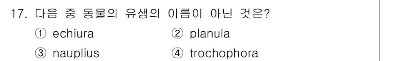 생물분류기사(동물) 2021년 17번 - 정답과 핵심 포인트를 검수 중인 기출문제