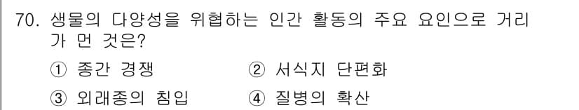 생물분류기사(동물) 2021년 70번 - 정답과 핵심 포인트를 검수 중인 기출문제