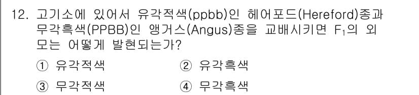 축산기사 2021년 12번 - 정답과 핵심 포인트를 검수 중인 기출문제
