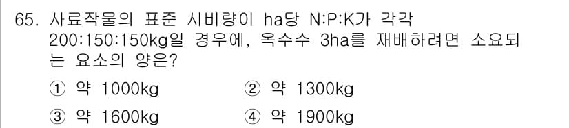 축산기사 2021년 65번 - 정답과 핵심 포인트를 검수 중인 기출문제