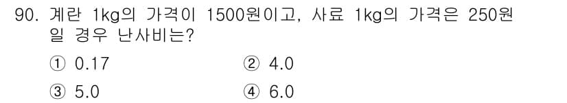 축산기사 2021년 90번 - 정답과 핵심 포인트를 검수 중인 기출문제